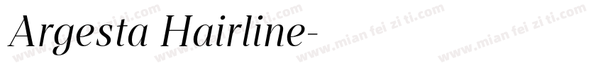 Argesta Hairline字体转换